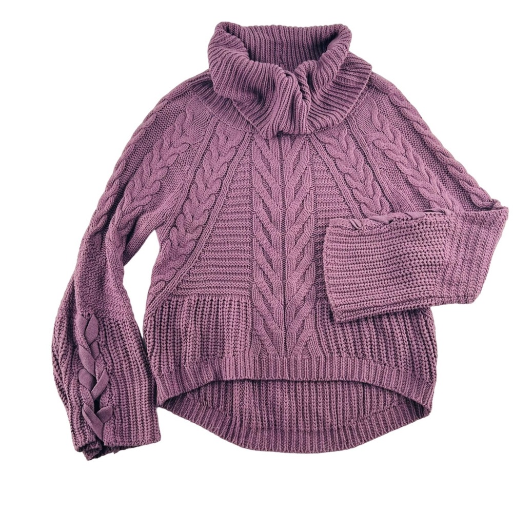 Express Sweater‎ Cowl Neck Loose Fit Women's size Small Mauve Pink Pullover
